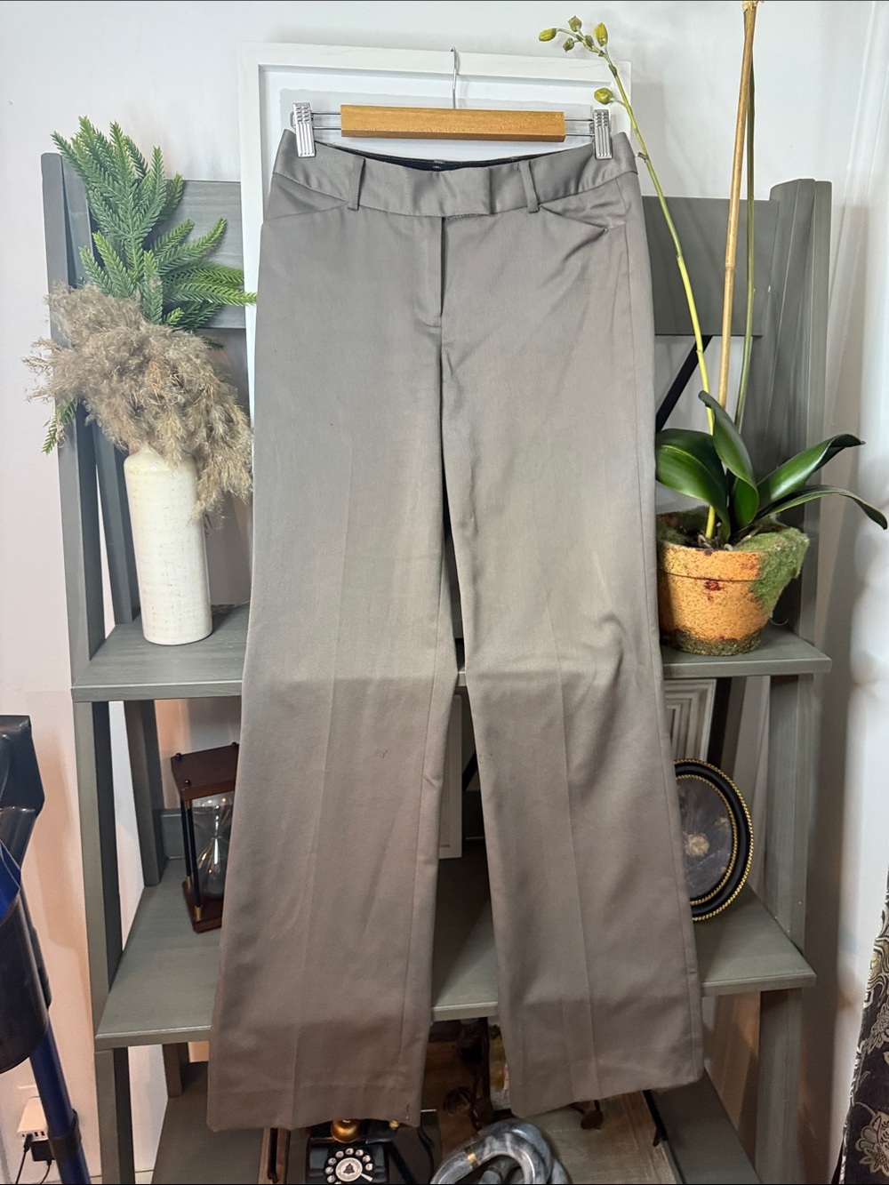 Anne Klein Taupe Boot Cut Dress Pants
